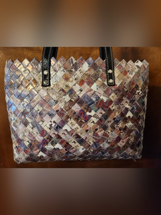 nauhi ollin Handbags - Nauhi Ollin Handwoven Multicolor Tote With Mickey Mouse Pattern